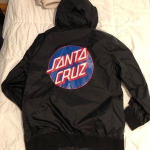 Santa Cruz men’s lined zip up hoodie